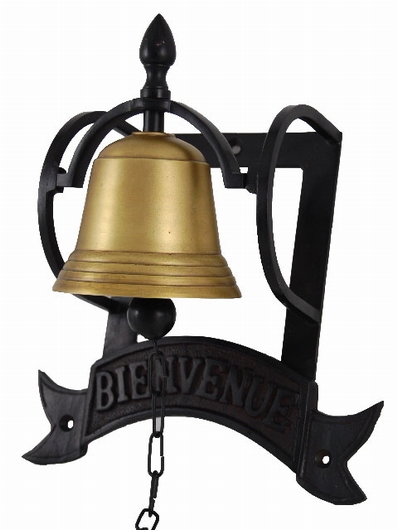 Cloche en fonte bienvenue