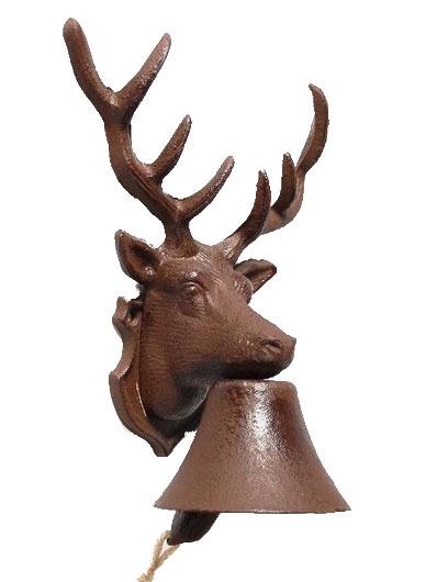 Cloche de porte en fonte cerf
