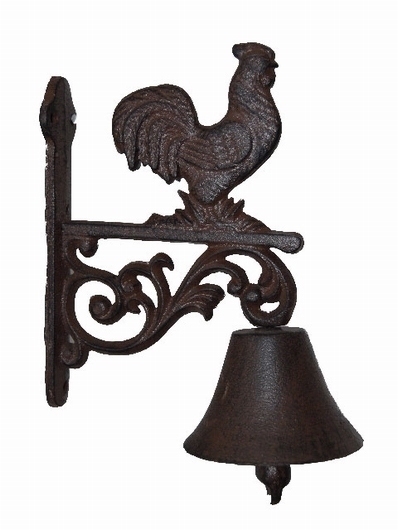 Cloche de porte coq en fonte