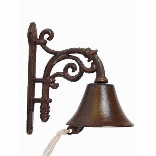 Cloche en fonte motif fleur