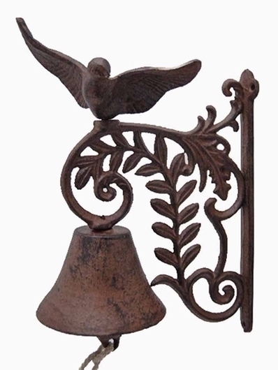 Cloche de porte en fonte feuilles