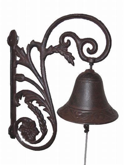 Cloche de porte en fonte volute