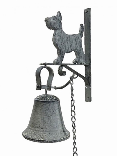 Carillon porte entrée chien gris