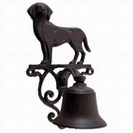 Cloche en fonte crédence motif chien