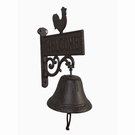 Cloche en fonte motif coq