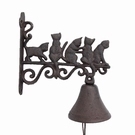 Cloche de porte en fonte 5 chats