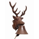 Cloche de porte en fonte cerf