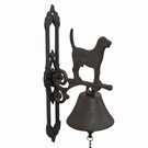 Cloche d'entrée fonte chien