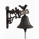Cloche en fonte motif moineau