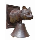 Cloche de porte en fonte chat