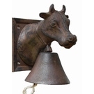 Cloche de porte en fonte vache
