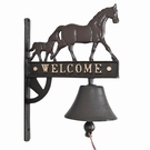 Cloche de portail decor jument 