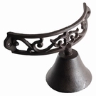 Cloche en fonte support demi cercle 