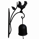 Cloche decoration de porte coq 